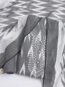 Meena Bazaar Abstract Embroidered Unstitched Dress Material