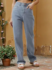 RIVI Comfort Boyfriend Fit High-Rise Cotton Stretchable Jeans