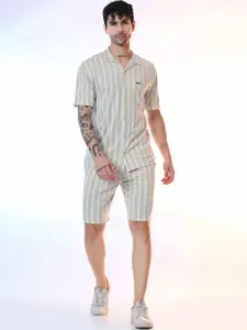 STARFOX Striped Short Sleeves Shirt With Shorts