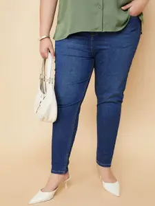 max Women Slim Fit Mid-Rise Light Fade Plus Size Jeans