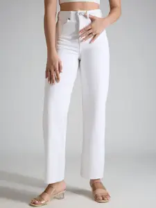 TARAMA Women Straight Fit High-Rise Jeans