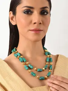 JAYPORE Gold-Plated Statement Layered Necklace