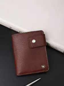 Louis Philippe Men Textured Leather Wallet