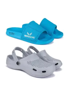 BERSACHE Men Rubber Clogs - Set of 2 pair