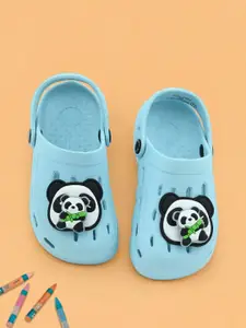 Yellow Bee Boys Panda & Bamboo Rotating Charms Clogs