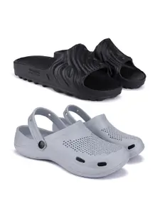 BERSACHE Men Set Of 2 Rubber Clogs