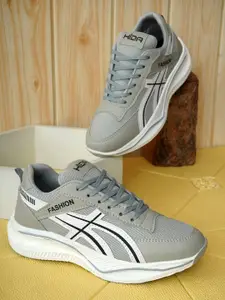 HIDA Men Lace-Ups Mid-Top Running Non-Marking Shoes