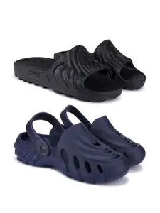 BERSACHE Men Set Of 2 Rubber Clogs