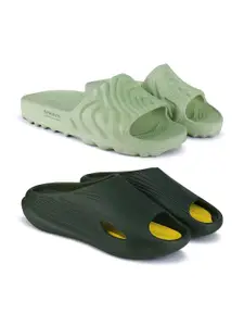 BERSACHE Pack of 2 Men Rubber Sliders