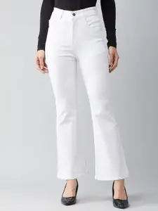 DOLCE CRUDO Women Bootcut High-Rise Light Fade Stretchable Denim Jeans