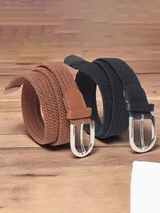 The Roadster Lifestyle Co Pack Of 2 Unisex Stretchable Belt