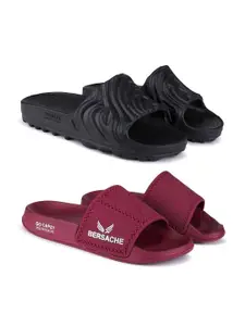 BERSACHE Men Set Of 2 Rubber Sliders