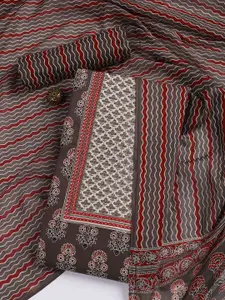 Meena Bazaar Floral Printed Unstitched Dress Material