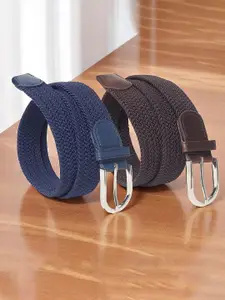 The Roadster Lifestyle Co . Men Set Of 2 Braided Belts