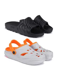 BERSACHE Pack of 2 Men Rubber Clogs