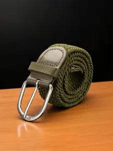 The Roadster Lifestyle Co Men Braided Stretchable Slim Belt