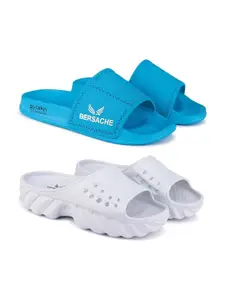 BERSACHE Men Rubber Sliders (Set of 2)