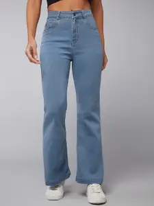 DOLCE CRUDO Women Bootcut High-Rise Heavy Fade Stretchable Jeans