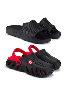 BERSACHE Men Rubber Clogs (Set of 2)