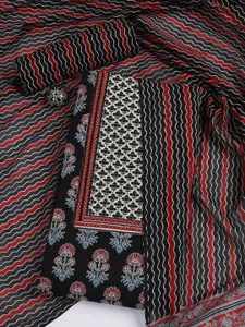 Meena Bazaar Floral Printed Unstitched Dress Material