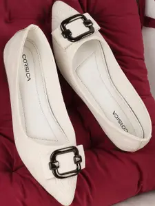 CORSICA Women Textured Buckles Flats