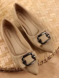 CORSICA Women Textured Buckles Flats