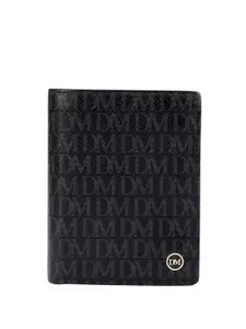 Da Milano Men Typography Printed Leather Two Fold Wallet