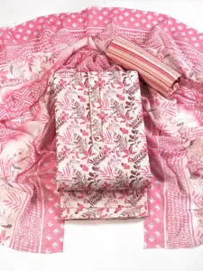 Panzora Floral Printed Soft Cotton Unstitched Dress Material