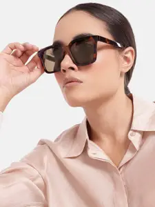MANGO Women Full Rim Square Sunglasses
