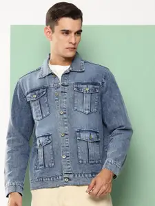 Kaali Peeli Washed Longline Outdoor Denim Jacket