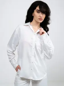 SOTBELLA Satin Relaxed Fit Formal Shirt