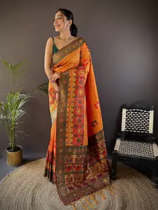 elora Woven Design Zari Silk Blend Banarasi Saree