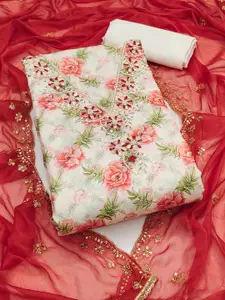 KALINI Embellished Viscose Rayon Unstitched Dress Material