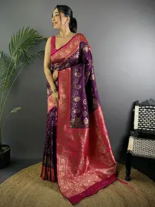 elora Woven Design Zari Silk Blend Banarasi Saree