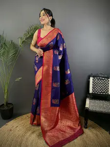 elora Paisley Printed Zari Banarasi Saree