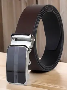 Provogue Men Textured Leather Reversible Formal Belt