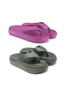 BERSACHE Women Pack Of 2 Thongs Flip Flops