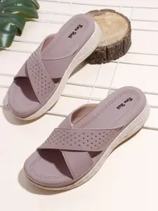 Retro Walk Women Woven Design Slip-On Open Toe Flats