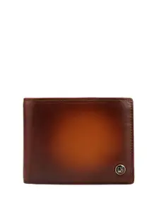 Da Milano Men Colourblocked Leather Two Fold Wallet