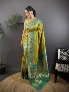elora Woven Design Zari Silk Blend Banarasi Saree