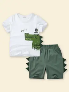 INCLUD Boys Printed T-shirt with Shorts