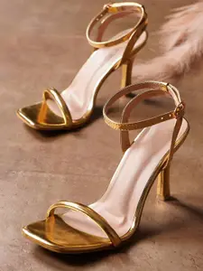 Looper Embellished Ankle Looped Party Slim Heeled Sandals