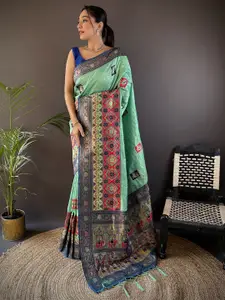 elora Woven Design Silk Blend Designer Banarasi Saree