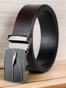 Provogue Men Textured Leather Reversible Formal Belt