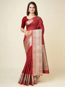 elora Woven Design Zari Silk Blend Banarasi Saree