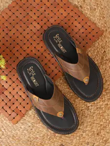 Style Height Men Brown Flip Flops