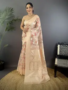 elora Woven Design Zari Silk Blend Banarasi Saree