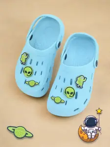 Yellow Bee Boys Alien & Space Charm Clogs