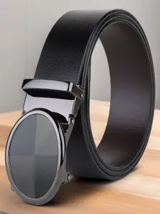 Provogue Men Textured Leather Reversible Formal Belt