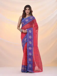 Arhi Woven Design Zari Pure Cotton Taant Saree